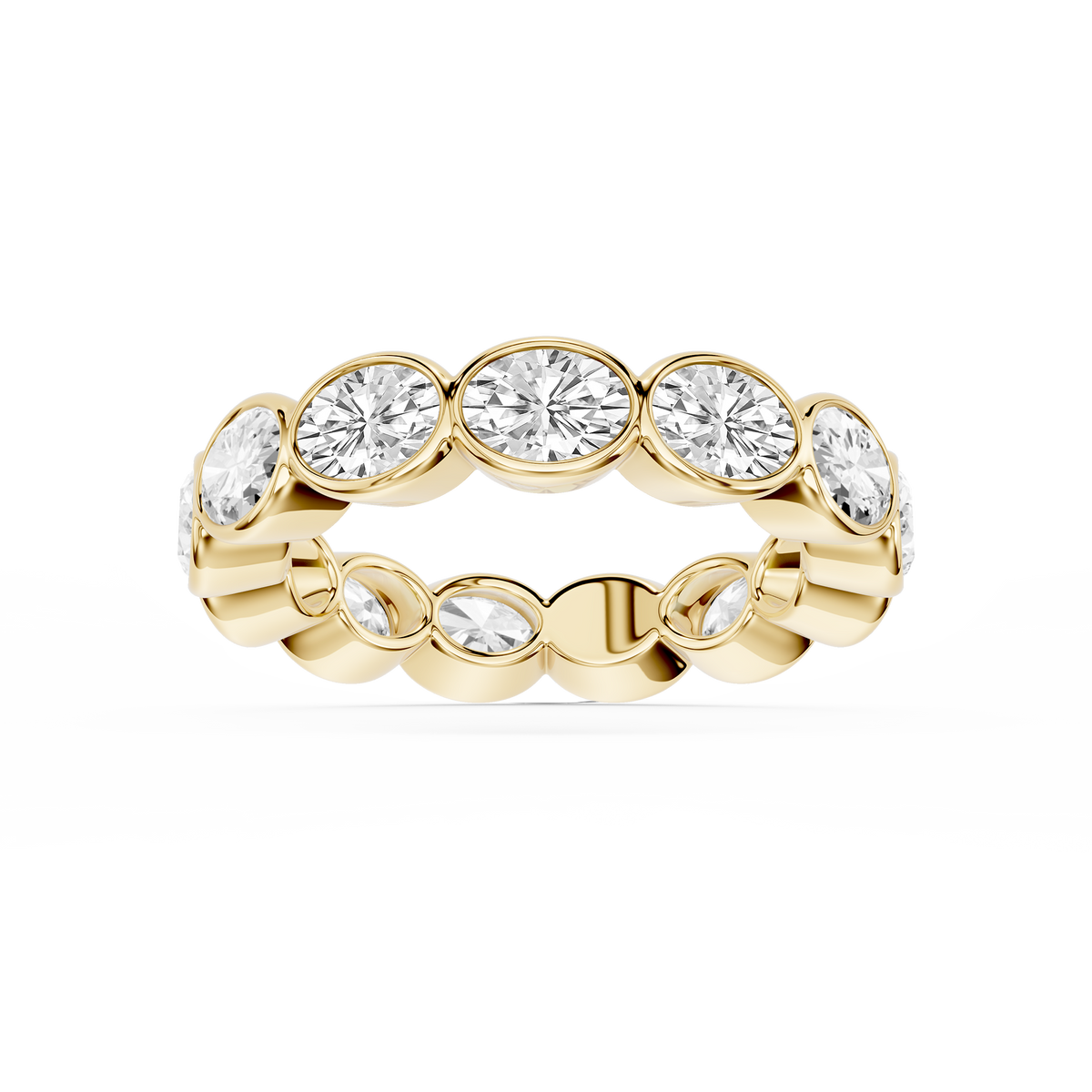 Sienna Oval LGD East West Bezel Eternity Band - 14K Yellow Gold / 3 ctw