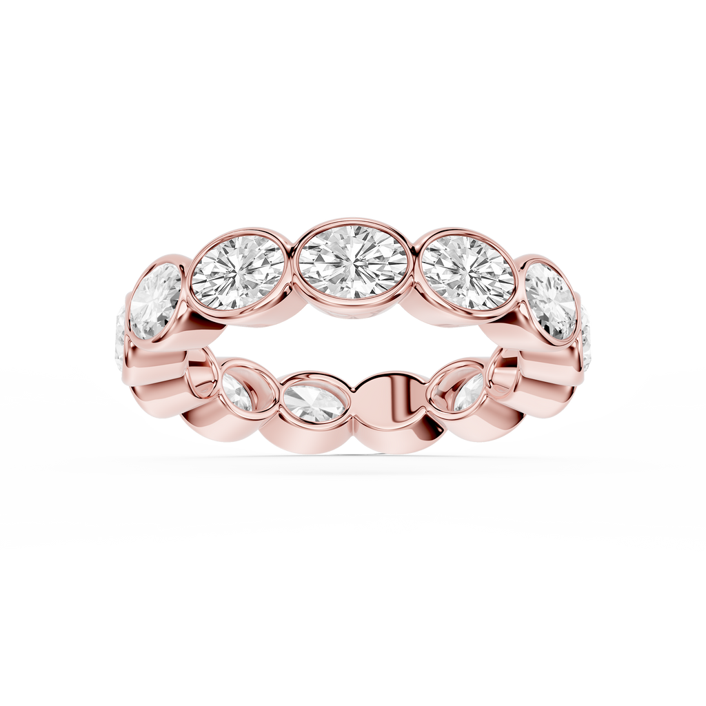 Sienna Oval LGD East West Bezel Eternity Band - 14K Rose Gold / 3 ctw