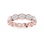 Sienna Oval LGD East West Bezel Eternity Band - 14K Rose Gold / 3 ctw