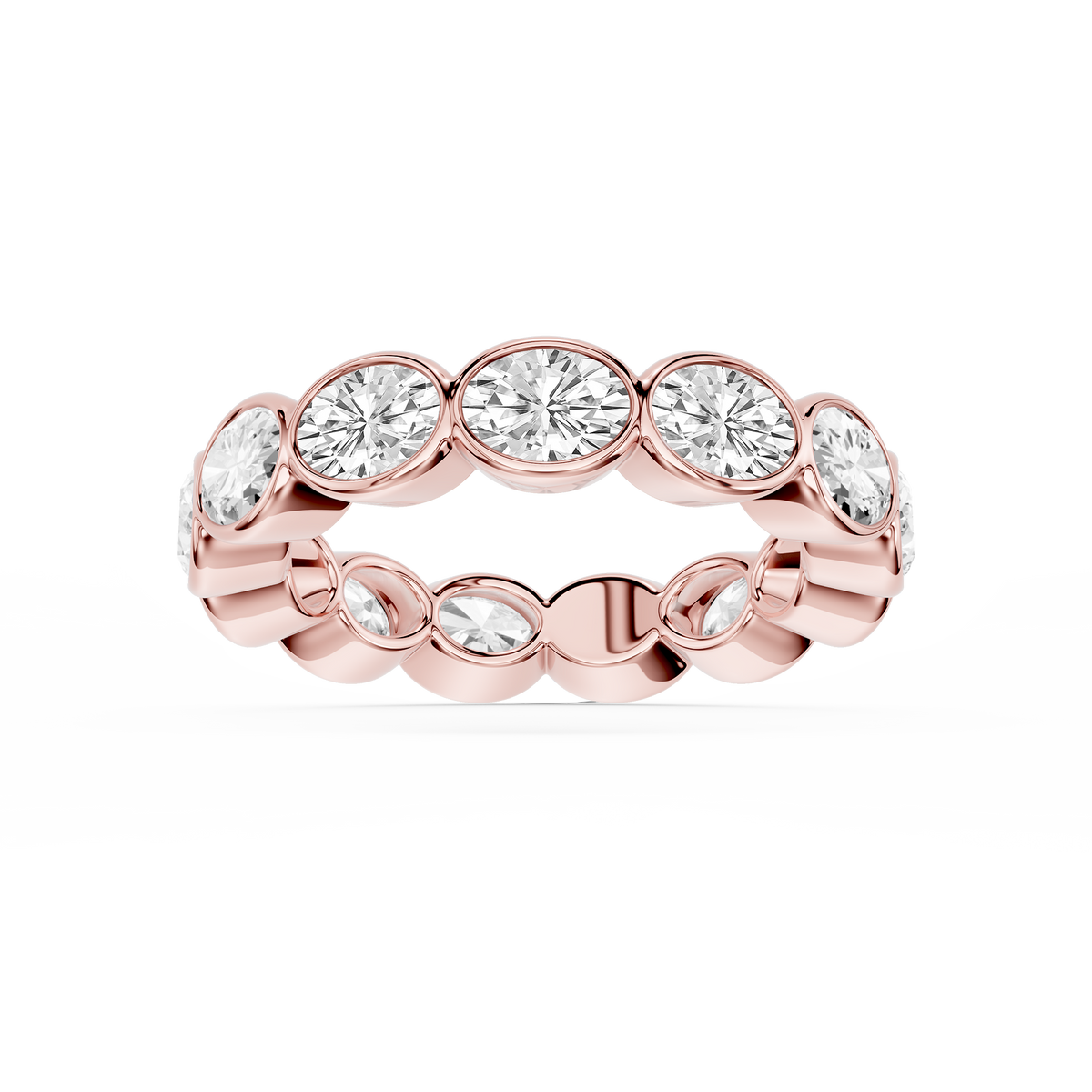 Sienna Oval LGD East West Bezel Eternity Band - 14K Rose Gold / 3 ctw