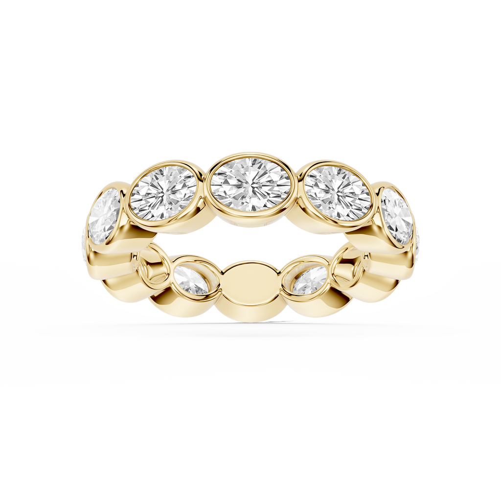 Sienna Oval LGD East West Bezel Eternity Band - 14K Yellow Gold / 4 ctw