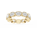 Sienna Oval LGD East West Bezel Eternity Band - 14K Yellow Gold / 4 ctw