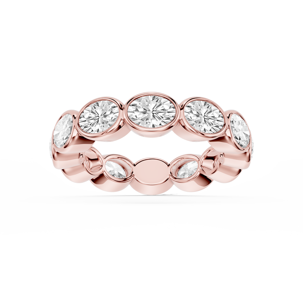 Sienna Oval LGD East West Bezel Eternity Band - 14K Rose Gold / 4 ctw
