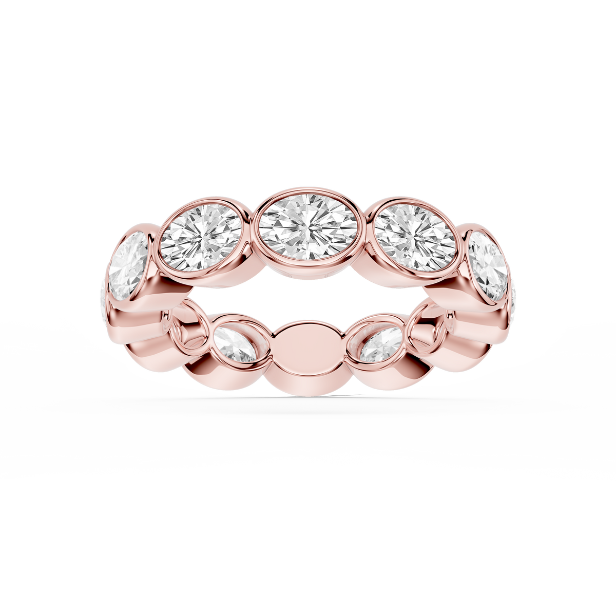 Sienna Oval LGD East West Bezel Eternity Band - 14K Rose Gold / 4 ctw