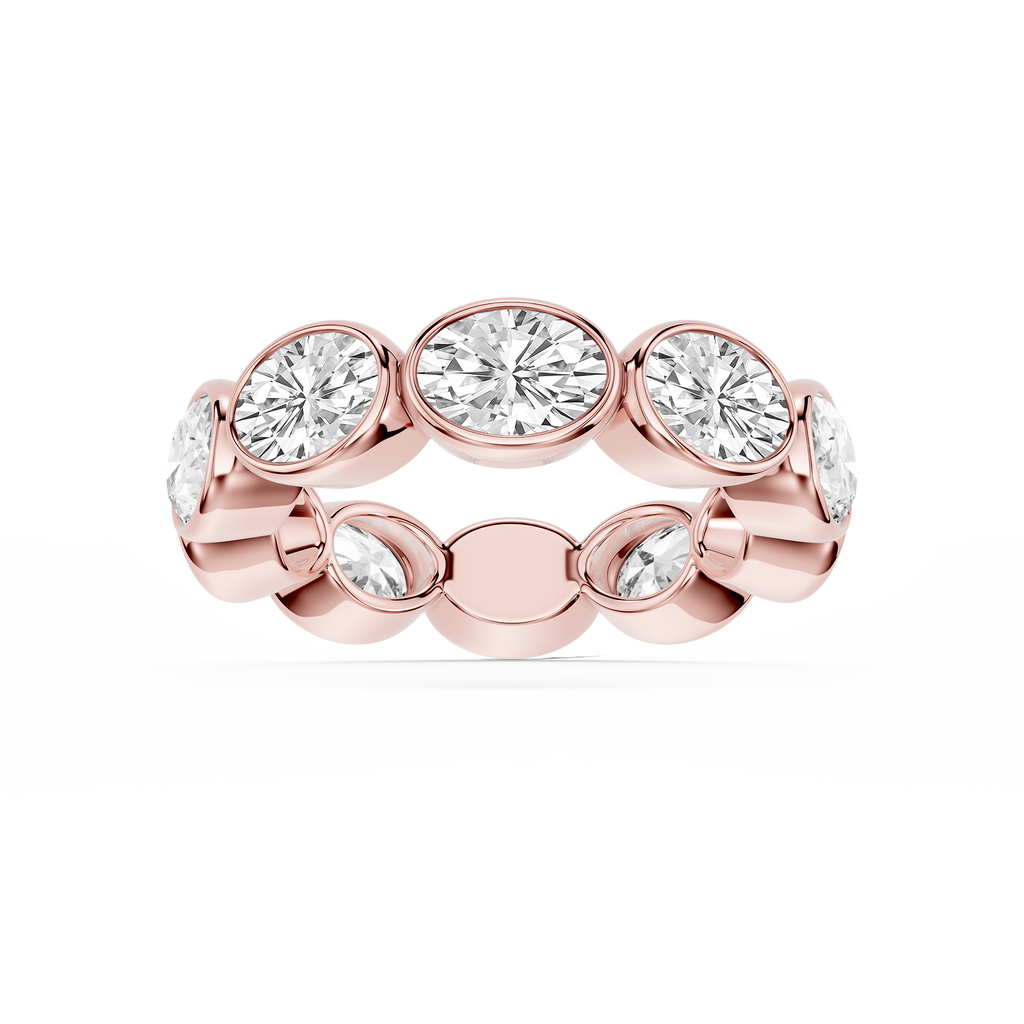 Sienna Oval LGD East West Bezel Eternity Band - 14K Rose Gold / 5 ctw