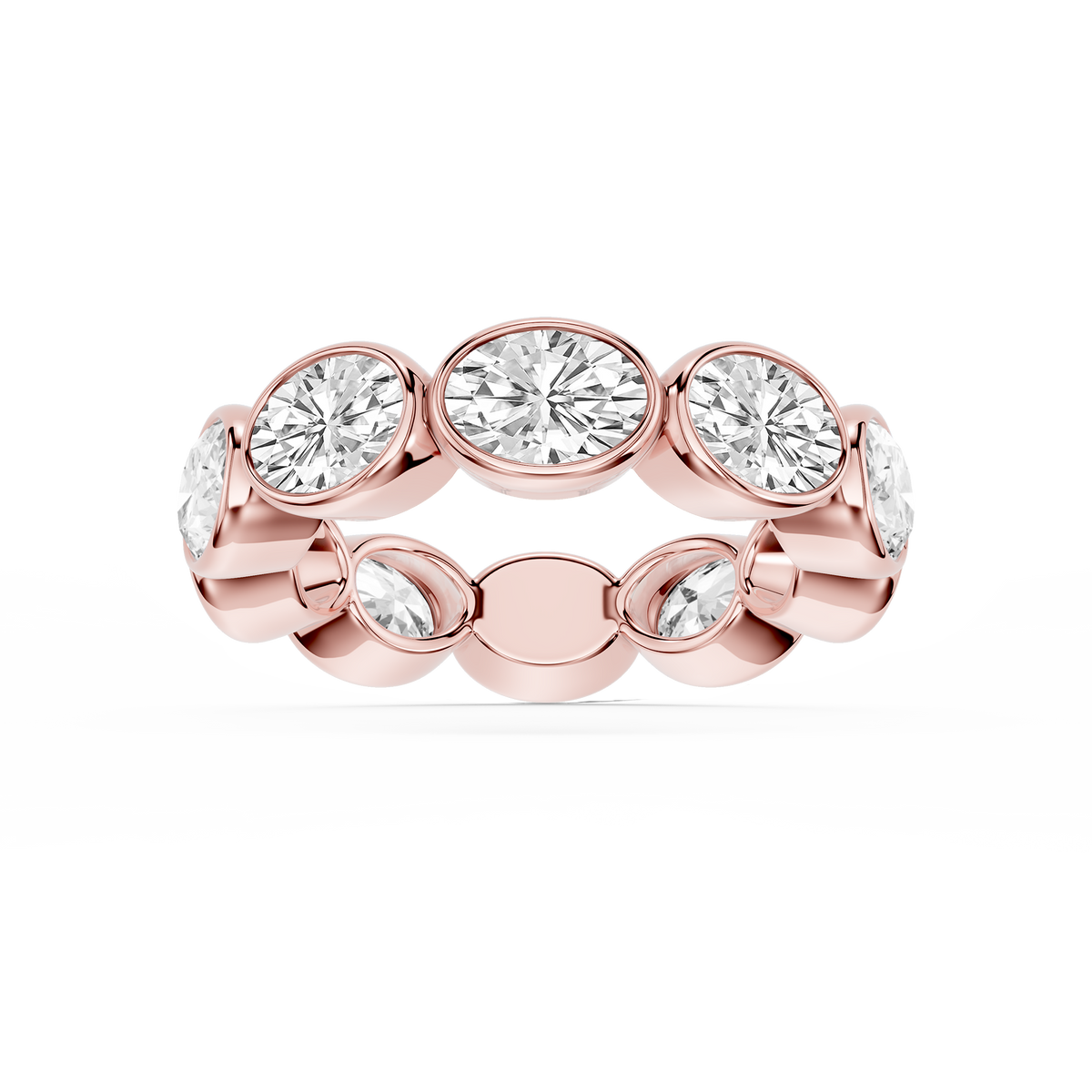 Sienna Oval LGD East West Bezel Eternity Band - 14K Rose Gold / 5 ctw