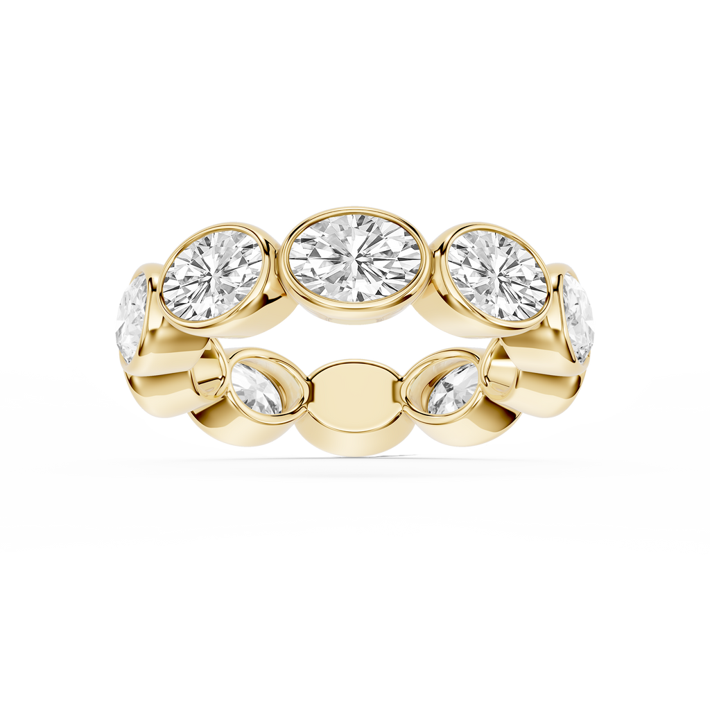 Sienna Oval LGD East West Bezel Eternity Band - 14K Yellow Gold / 6 ctw
