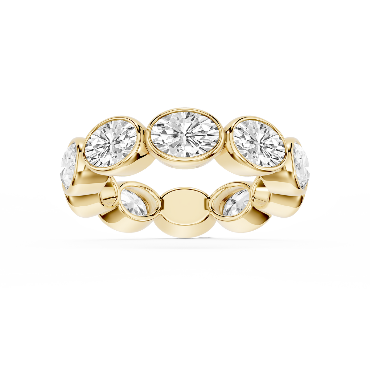 Sienna Oval LGD East West Bezel Eternity Band - 14K Yellow Gold / 6 ctw