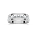 Silas 2 ctw Round LGD 7.50 mm Channel Mens Wedding Band
