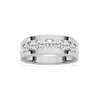 Silas 2 ctw Round LGD 7.50 mm Channel Mens Wedding Band