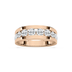 Silas 2 ctw Round LGD 7.50 mm Channel Mens Wedding Band