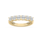 River 1 ⅕ ctw Round LGD Six Stone Shared Prong Anniversary Band - 14K Yellow Gold