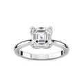 Skye Asscher LGD Cathedral Tulip Solitaire Engagement Ring - 14K White Gold
