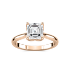 Skye Asscher LGD Cathedral Tulip Solitaire Engagement Ring - 14K Rose Gold