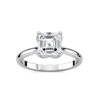 Skye Asscher LGD Cathedral Tulip Solitaire Engagement Ring - 18K White Gold