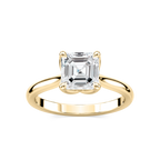 Skye Asscher LGD Cathedral Tulip Solitaire Engagement Ring - 18K Yellow Gold
