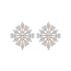 1 ⁷⁄₈ ctw Pear, Oval, and Marquise LGD Snowflake Cluster Earrings - 14K Rose Gold