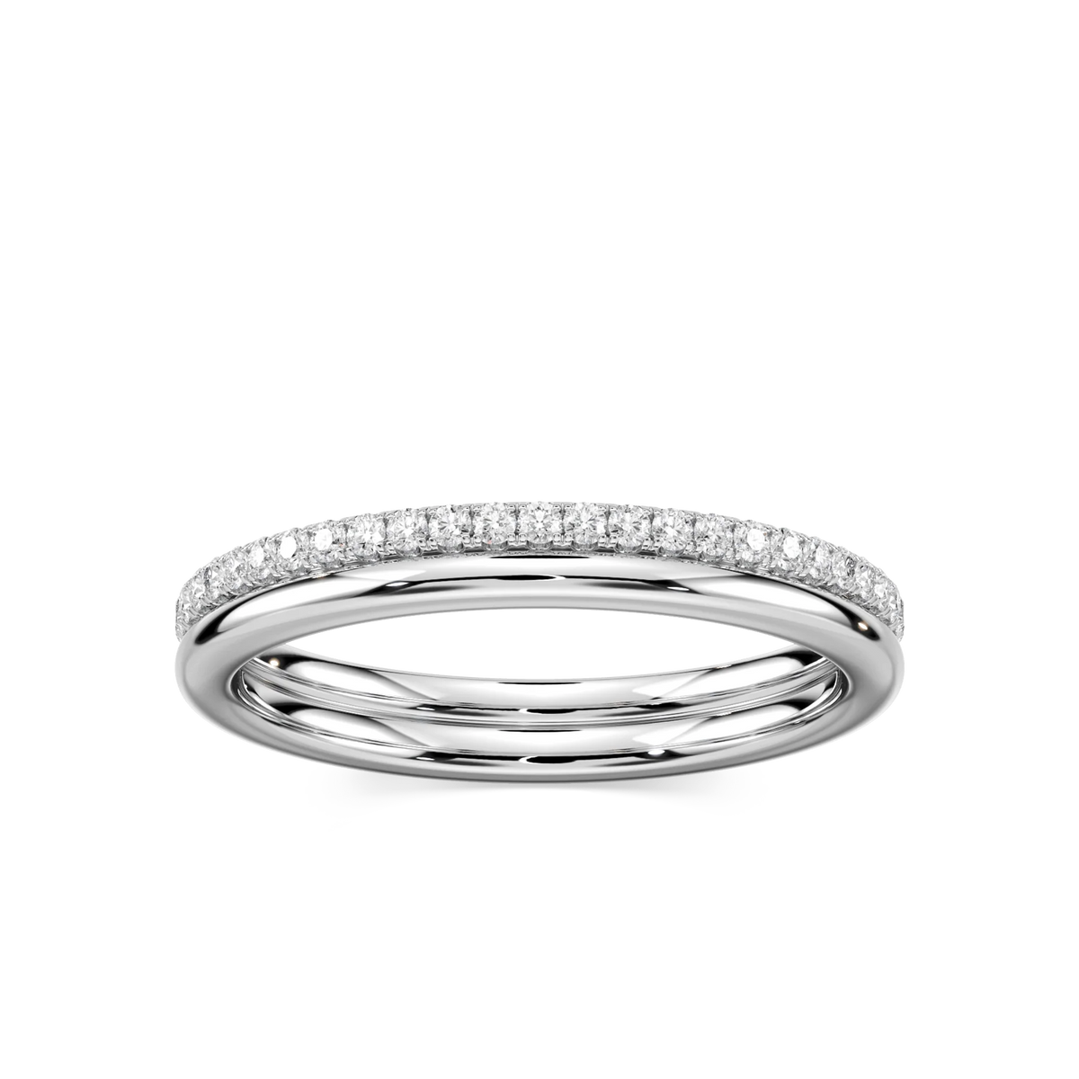 Solice 1/3 ctw Round LGD Double Row Eternity Band
