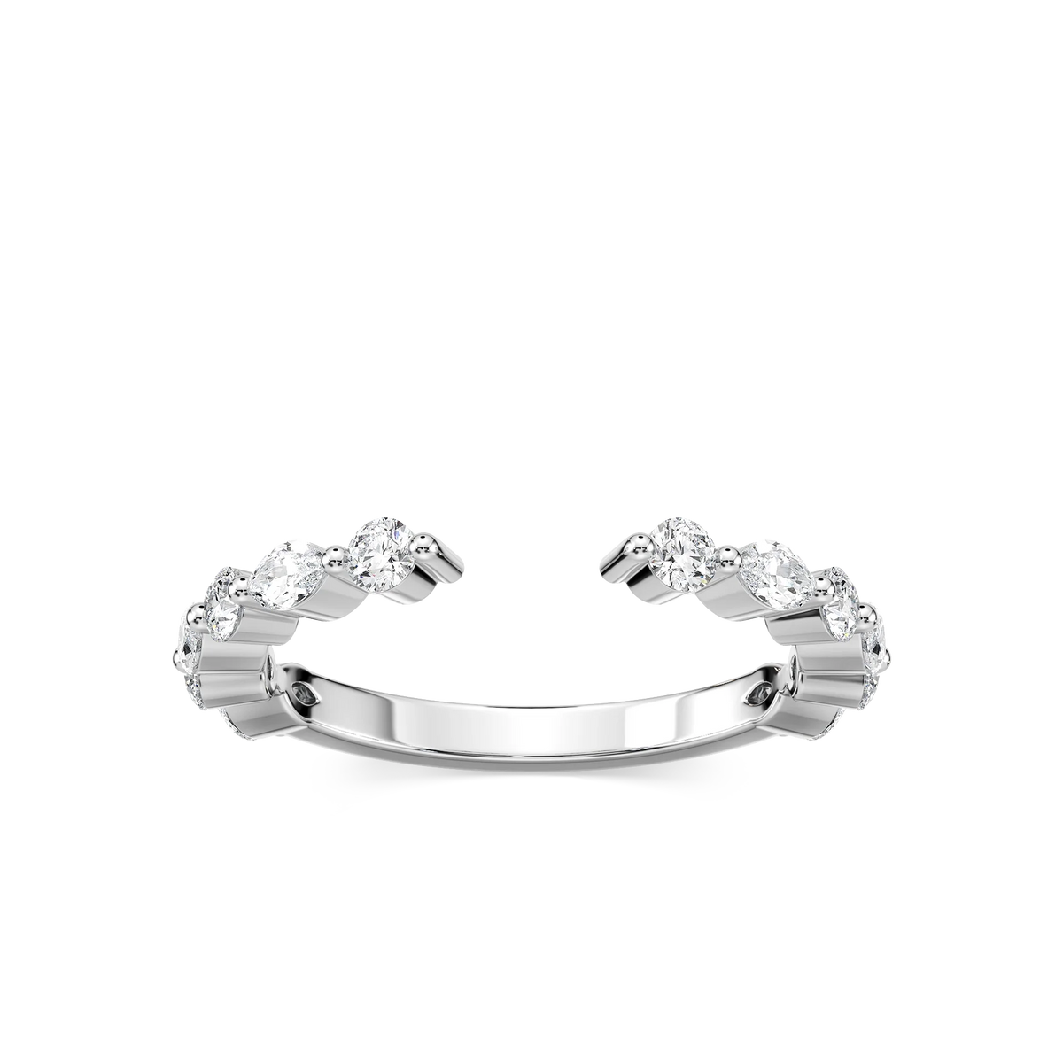 Sonnet 1/4 ctw Marquise and Round LGD Open Wedding Band