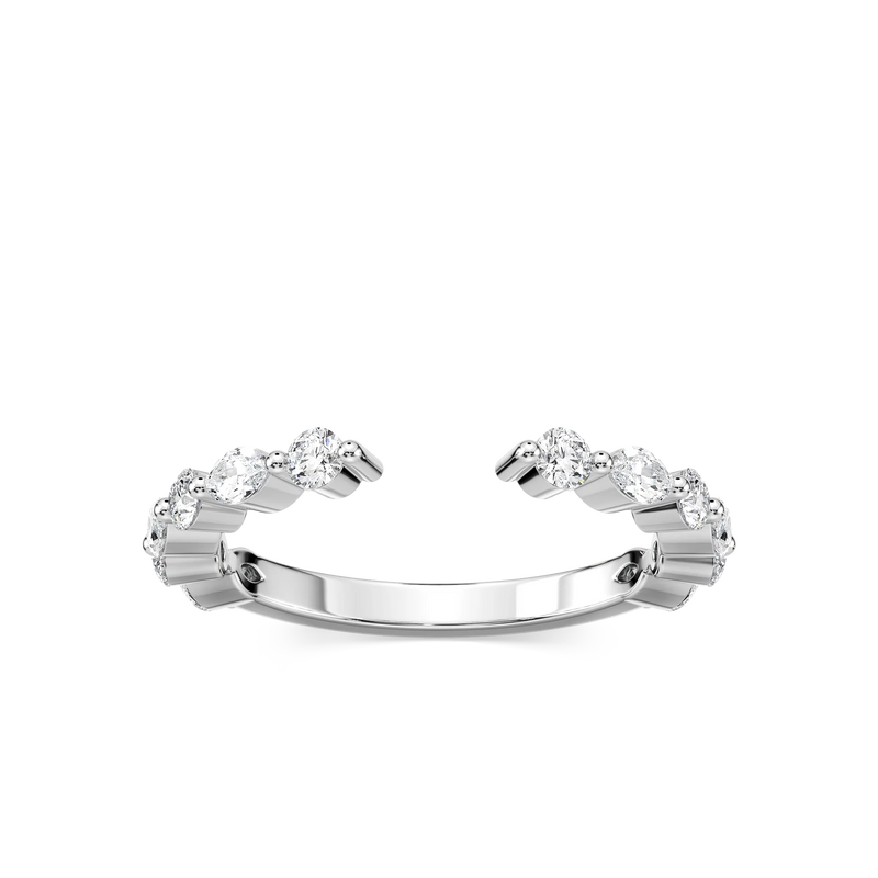 Sonnet 1/4 ctw Marquise and Round LGD Open Wedding Band
