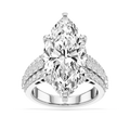 Sophia 11 ¾ ctw Marquise LGD Triple Row Hidden Halo Engagement Ring - Signature Collection - 14K White Gold