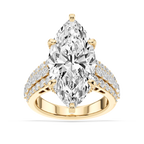 Sophia 11 ¾ ctw Marquise LGD Triple Row Hidden Halo Engagement Ring - Signature Collection - 18K Yellow Gold