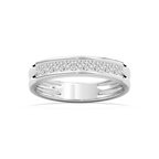 Bennett 7/8 ctw Princess LGD 4.50mm Channel Mens Wedding Band