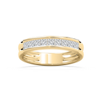 Bennett 7/8 ctw Princess LGD 4.50mm Channel Mens Wedding Band