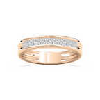 Bennett 7/8 ctw Princess LGD 4.50mm Channel Mens Wedding Band