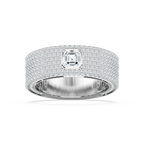 Jonah 3 ⅓ ctw Asscher and Round LGD 8.45mm Bezel Mens Wedding Band