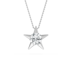 2 ctw Round LGD Star Solitaire Pendant - 18 Inches
