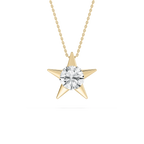 2 ctw Round LGD Star Solitaire Pendant - 18 Inches