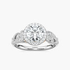 Freya Round LGD Vintage Milgrain Halo Engagement Ring