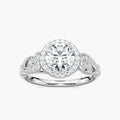 Freya Round LGD Vintage Milgrain Halo Engagement Ring