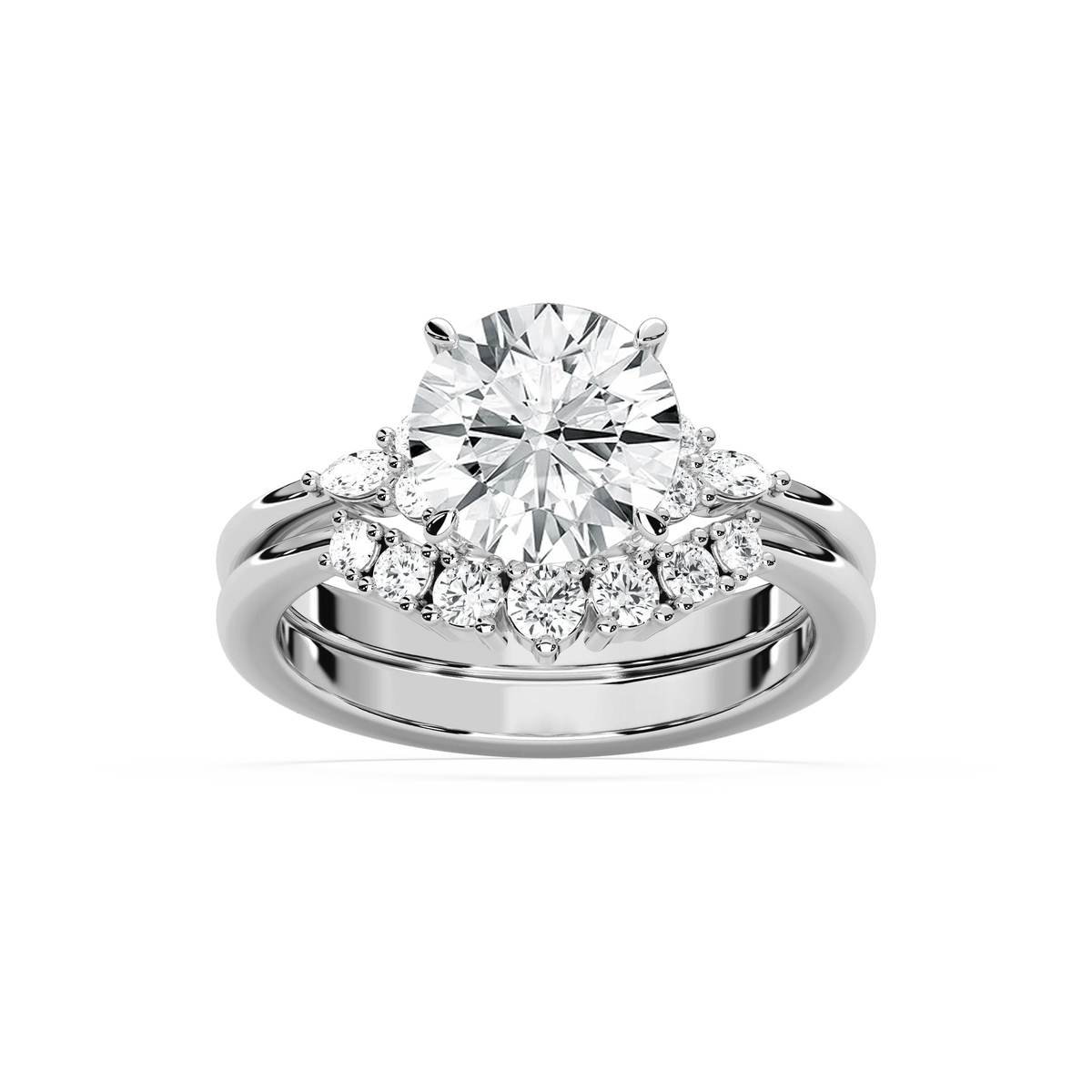 Talia 2 ⅞ ctw Round LGD Accented Wedding Set