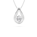 1 ctw Round LGD Teardrop Pendant  - 18 Inches