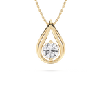1 ctw Round LGD Teardrop Pendant  - 18 Inches