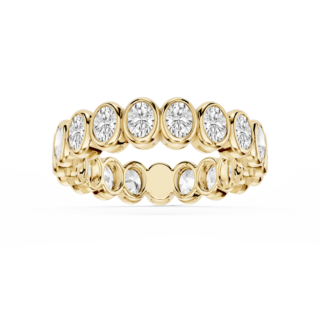 Tess Oval LGD Bezel Eternity Band - 14K Yellow Gold / 2 ctw