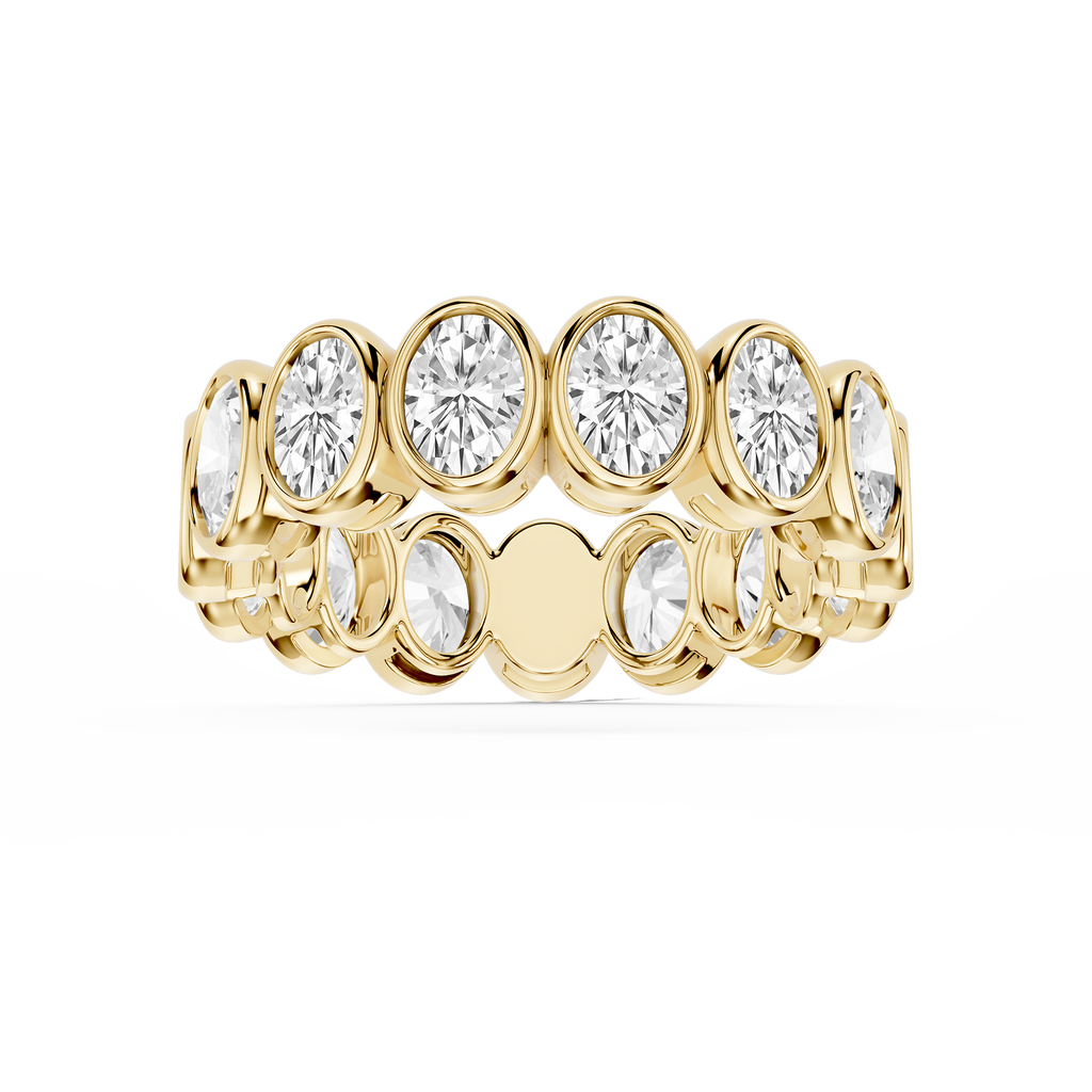Tess Oval LGD Bezel Eternity Band - 14K Yellow Gold / 4 ctw