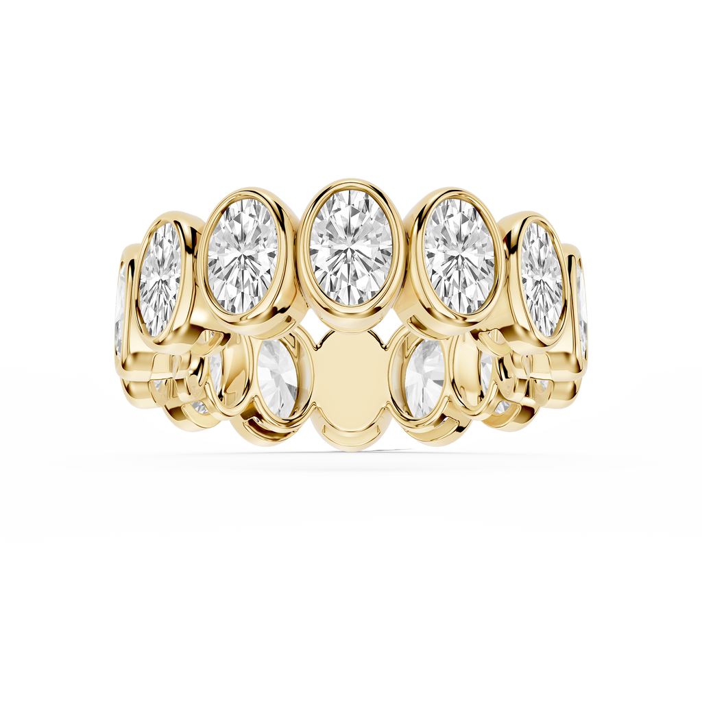 Tess Oval LGD Bezel Eternity Band - 14K Yellow Gold / 6 ctw