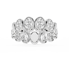 Tess Oval LGD Bezel Eternity Band - 14K White Gold / 7 ctw