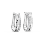 1/2 ctw LGD Textured Hoop Earrings - 14K White Gold