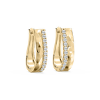 1/2 ctw LGD Textured Hoop Earrings - 14K Yellow Gold