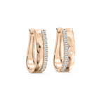 1/2 ctw LGD Textured Hoop Earrings - 14K Rose Gold
