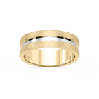 Thorn 6.00mm Groove Plain Metal Band - 14K Yellow Gold / Cross Satin
