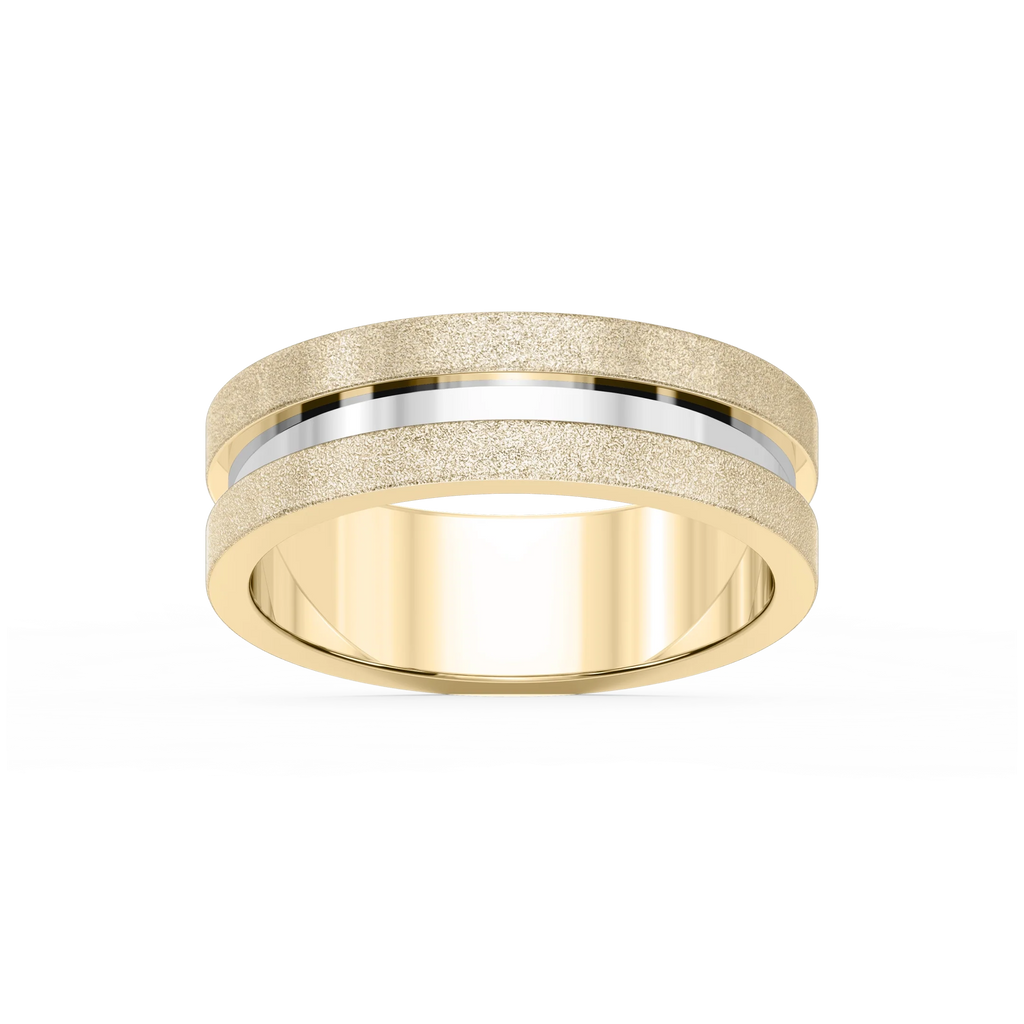 Thorn 6.00mm Groove Plain Metal Band - 14K Yellow Gold / Stone