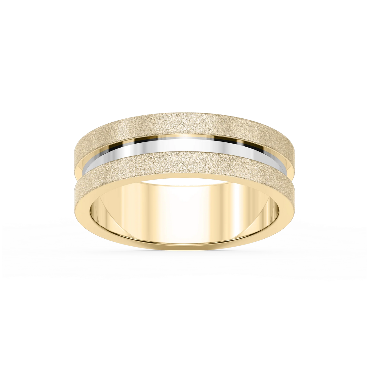 Thorn 6.00mm Groove Plain Metal Band - 14K Yellow Gold / Stone