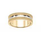 Thorn 6.00mm Groove Plain Metal Band - 14K Yellow Gold / Wire Matte