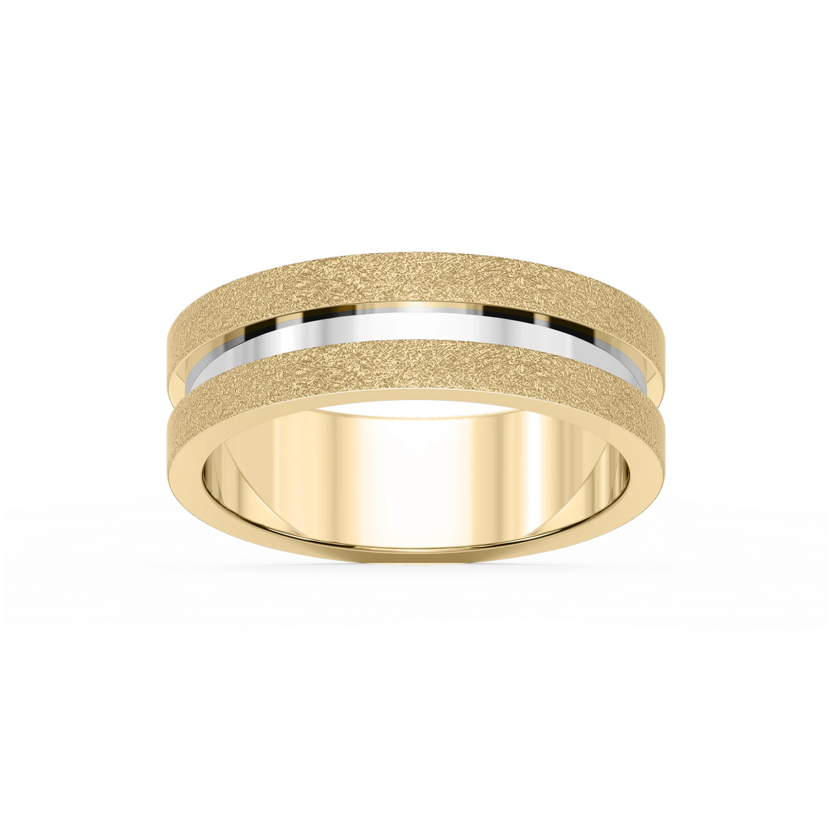Thorn 6.00mm Groove Plain Metal Band - 14K Yellow Gold / Wire Matte