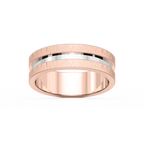 Thorn 6.00mm Groove Plain Metal Band - 18K Rose Gold / Satin